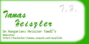 tamas heiszler business card